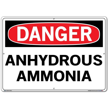 Vestil Aluminum Sign, 14-1/2" H, 20-1/2" W, Rectangle, English, SI-D-49-E-AL-063 SI-D-49-E-AL-063